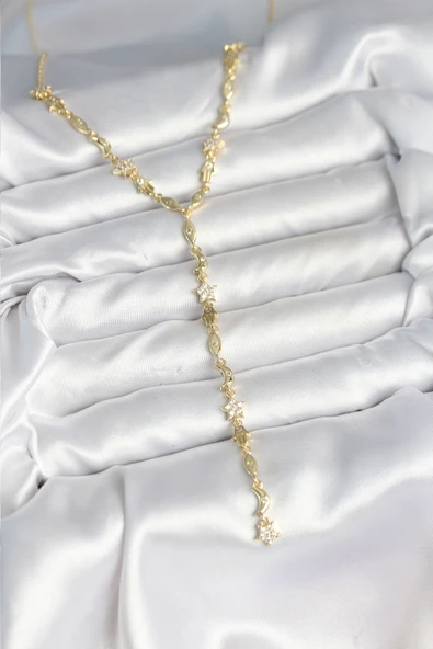 Pirinç Gold Renk Kadın Manifest Kolye - TJ-BKO10599 - Resim 2