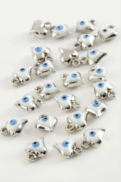 Kalp Tek Kulplu Mineli Bileklik ve Kolye Ucu Aparatı 1 Adet - Resim 4