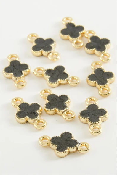 Çiçek Çift Kulplu Mineli Bileklik ve Kolye Ucu Aparatı 1 Adet - Resim 2