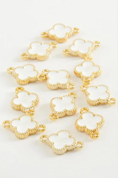 Çiçek Çift Kulplu Mineli Bileklik ve Kolye Ucu Aparatı 1 Adet - Resim 10