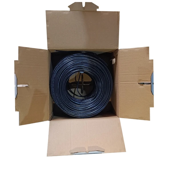 Powergate Cat6-out-copper, Outdoor (dış Mekan), Polietilen, 23awg 0.57mm, Utp, Cat6, %100 Bakır Kablo, 305m, Siyah - Resim 3