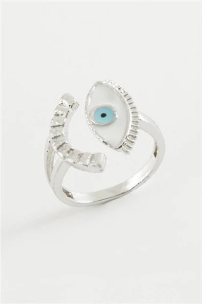 Göz Mineli Metal Yüzük - Resim 3