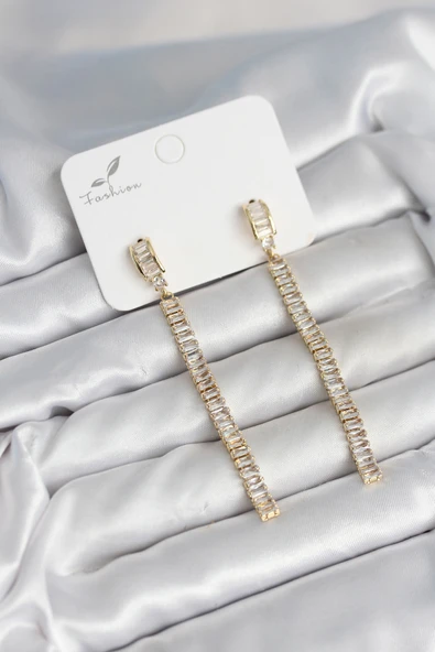 Su Yolu Baget Pirinç Kadın Küpe - TJ-BKP11301 ürün görseli 1