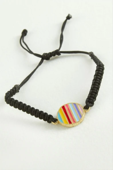 Yuvarlak Makrome İp Bileklik - Resim 2