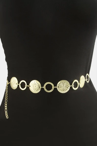 Çiçek Metal Zincir Kemer - Resim 2