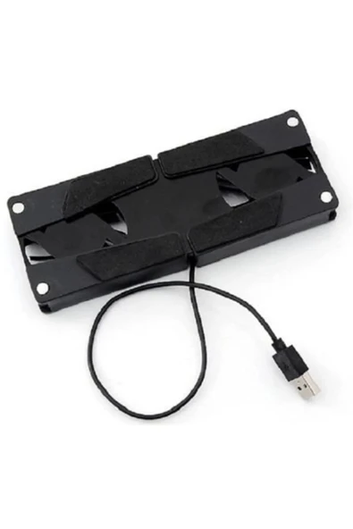 2 Fanlı Notebook Soğutucu Portatif Katlanabilir Laptop Soğutucu Fan Usbli Stand Bilgisayar Fanı - Resim 4