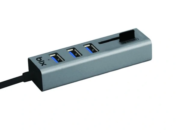 Bix Bx04hb Usb3.0 3'lü Hub+sd+micro Sd Kart ürün görseli 1