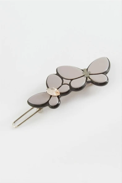 Kelebek Taşlı Klipsli Toka - Resim 3