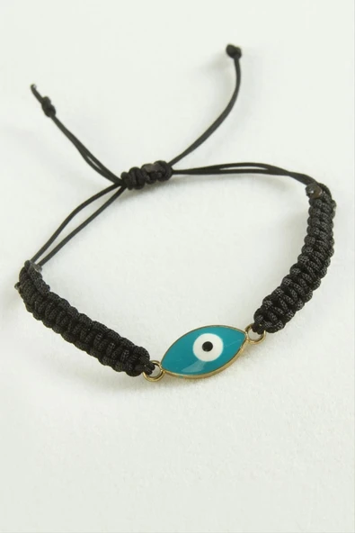 Nazar Oval Makrome İp Bileklik ürün görseli