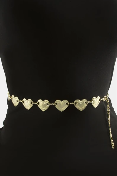 Kalp Metal Zincir Kemer - Resim 2