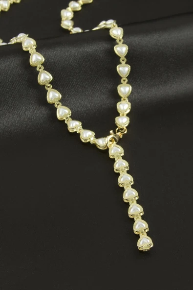 Kalp Zirkon Taşlı Çelik Y Kolye ürün görseli