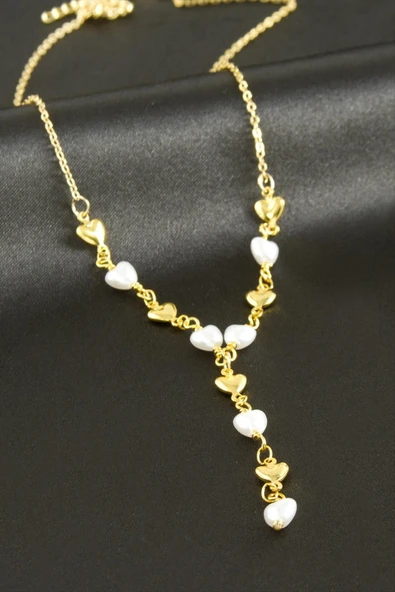 Kalp İnci Y Kolye - Resim 2