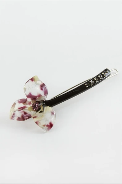 Orkide Çiçek Klipsli Toka - Resim 5