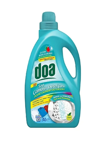 DOA Sıvı Çamaşır Deterjanı Renkliler ve Beyazlar2700 ml - Resim 2