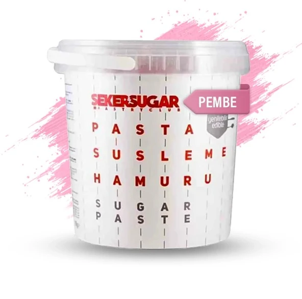ŞEKER & SUGAR ŞEKER HAMURU 1 KG PEMBE ürün görseli