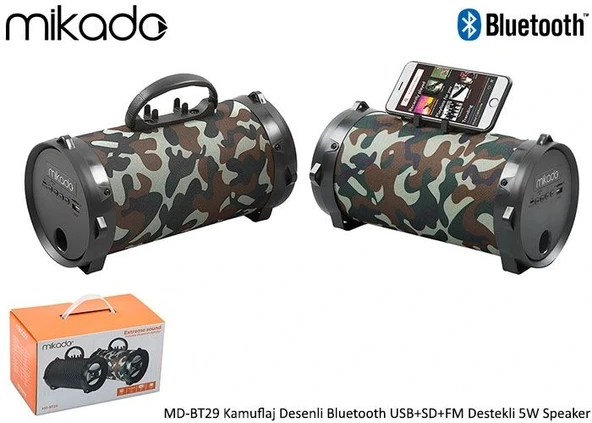 Mikado Md-bt29 5w  Bluetooth Tf+fm Kamuflaj - Resim 6