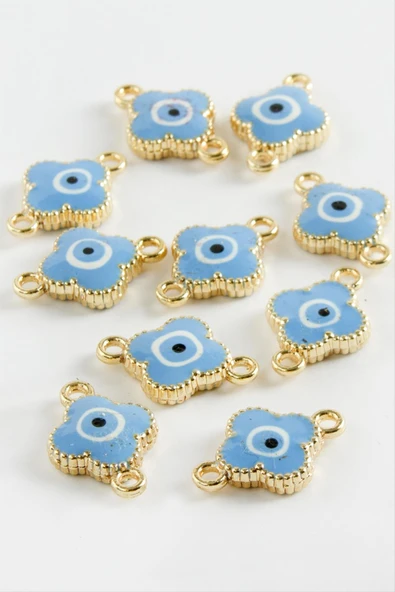 Çiçek Çift Kulplu Mineli Bileklik ve Kolye Ucu Aparatı 1 Adet - Resim 3