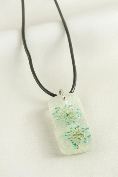 Sultanotu Dikdörtgen Epoksi Kolye ürün görseli