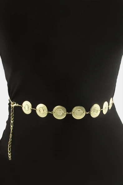 Noktalı Metal Zincir Kemer - Resim 2