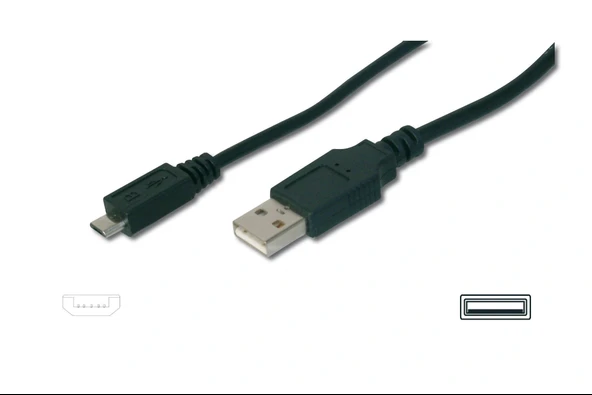 Digitus  Ak-300110-010-s 1m Usb  A E<=> Mikro Usb ürün görseli 1