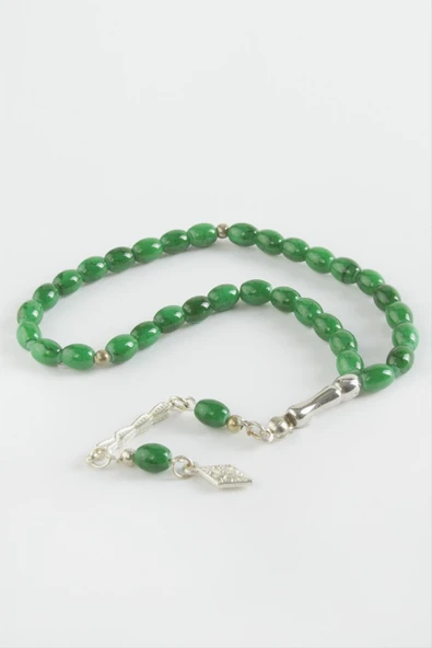 Mısır Kesim Cam Taş Tesbih 7 mm - Resim 4