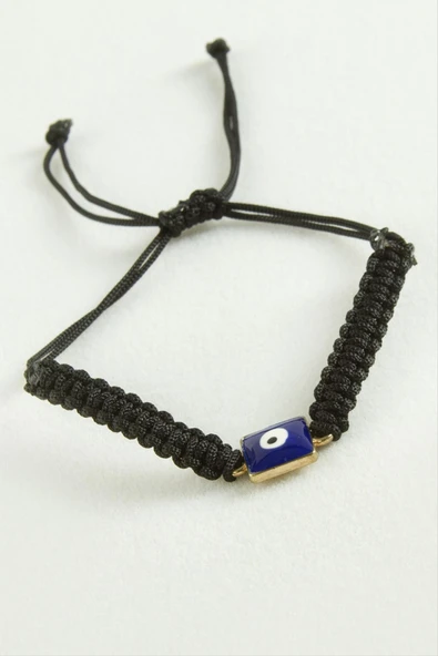 Dikdörtgen Nazar Makrome İp Bileklik ürün görseli 1