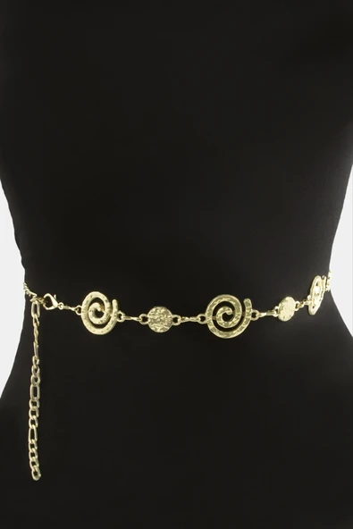 Çiçek Metal Zincir Kemer - Resim 3