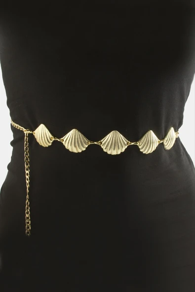 İstiridye Metal Zincir Kemer - Resim 2