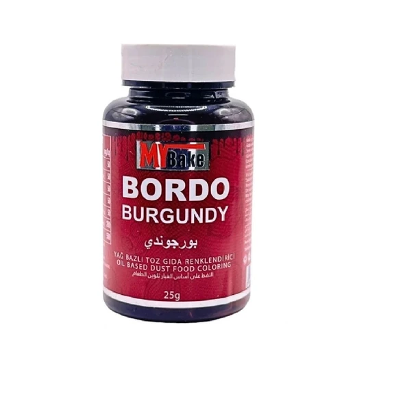 YAĞ BAZLI TOZ BOYA MY BAKE 25 GR BORDO ürün görseli