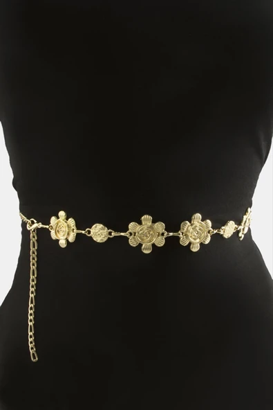 Gül Metal Zincir Kemer - Resim 2