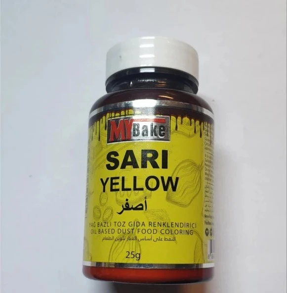 YAĞ BAZLI TOZ BOYA MY BAKE 25 GR SARI ürün görseli