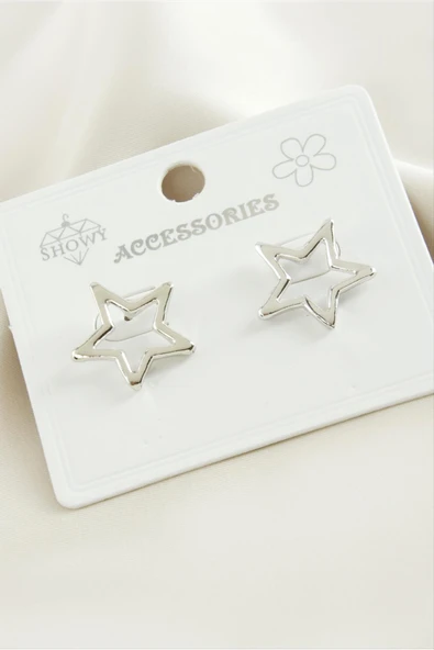 Yıldız Metal Küpe - Resim 3