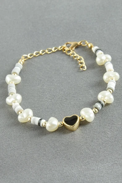 Kalp Fimo İnci Bileklik - Resim 6