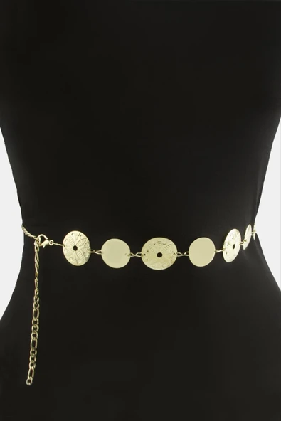 Çiçek Metal Zincir Kemer - Resim 2