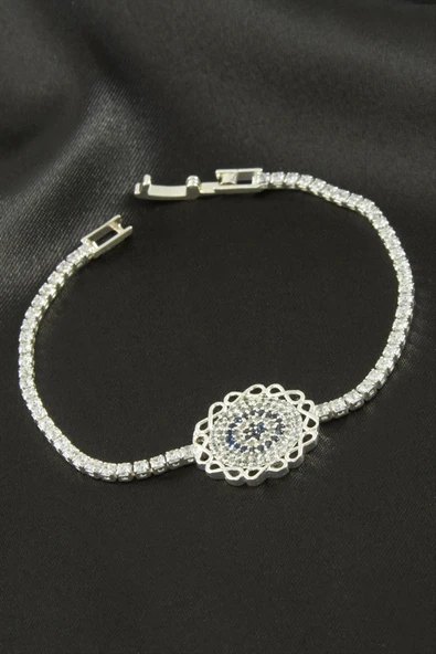 Çiçek Zirkon Taşlı Çocuk Bileklik 16 cm - Resim 2