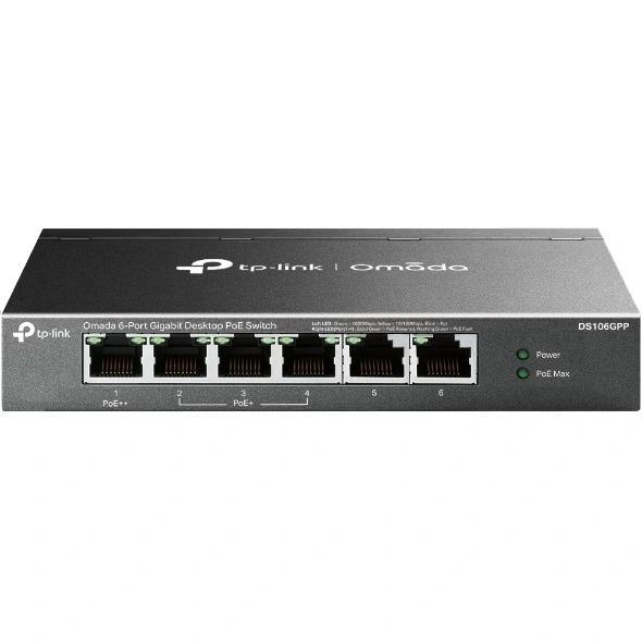 Omada Rr Ds106gpp 64w 4ge Poe Switch,2ge Uplink ürün görseli