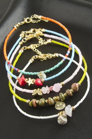 Karışık Miyoki Boncuk Bileklik - Resim 3