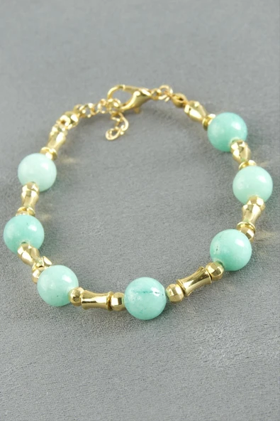 Ceyt Taşlı Metal Bileklik - Resim 7