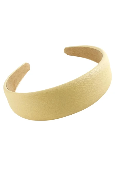 Çizgili Oval Deri Taç - Resim 3