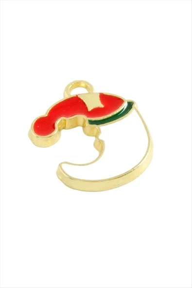 Ay Yılbaşı Mineli Kolye Ucu 1 Adet - Resim 2