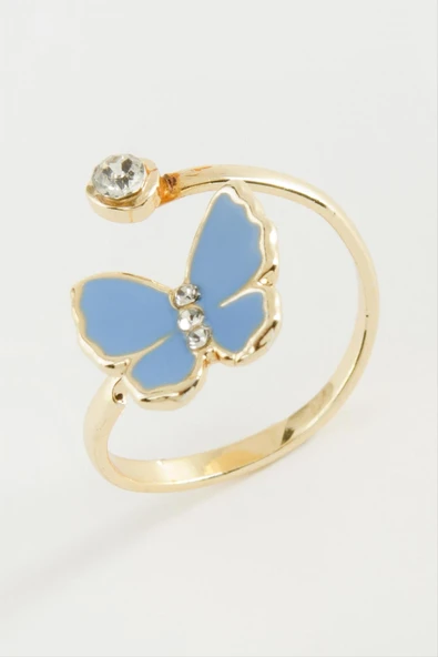 Kelebek Taşlı Mineli Yüzük Küçük - Resim 2