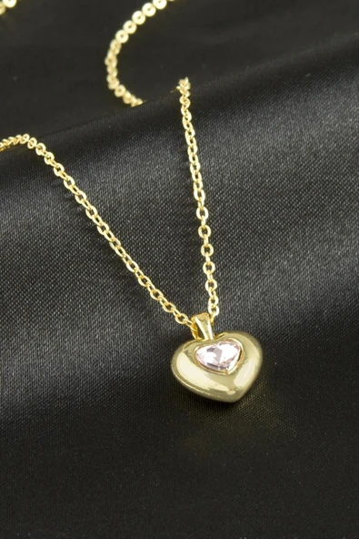 Kalp Taşlı Kolye ürün görseli
