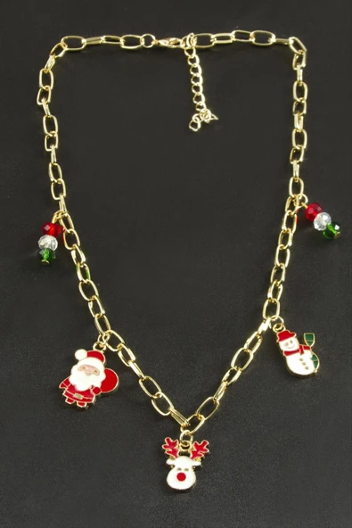 Karışık Zincir Yılbaşı Kolyesi ürün görseli