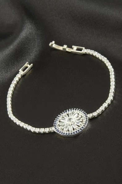 Yuvarlak Zirkon Taşlı Çocuk Bileklik 16 cm ürün görseli