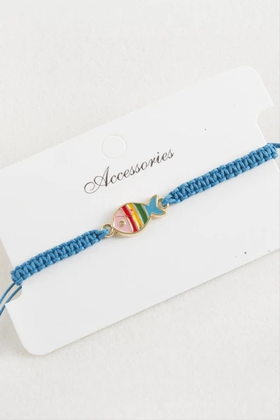 Balık Makrome Örgülü Bileklik - Resim 5