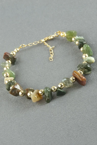 Hint Akik Kırık Doğaltaş Bileklik - Resim 2