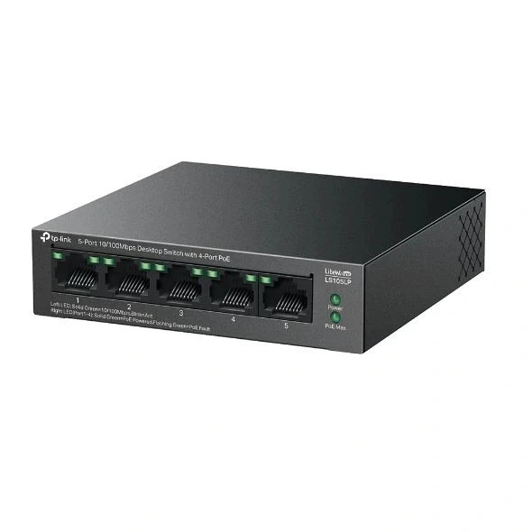 Tp Festa Ls105lp 41w 5fe Poe Switch,4ge Poe,250m - Resim 2