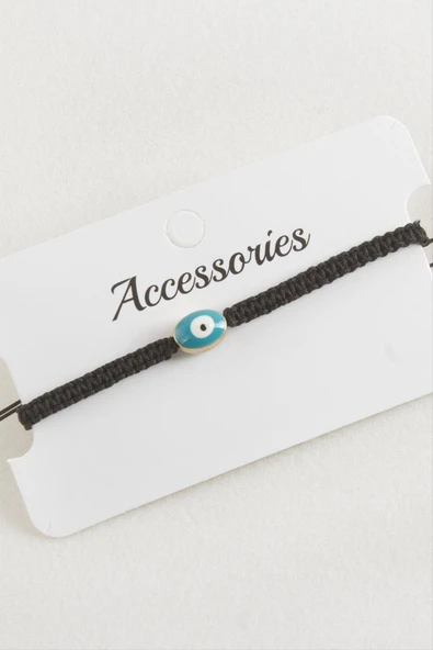 Oval Nazar Makrome Örgülü Bileklik - Resim 8