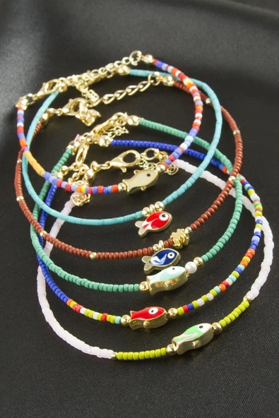 Balık Mineli Miyoki Boncuk Bileklik - Resim 3