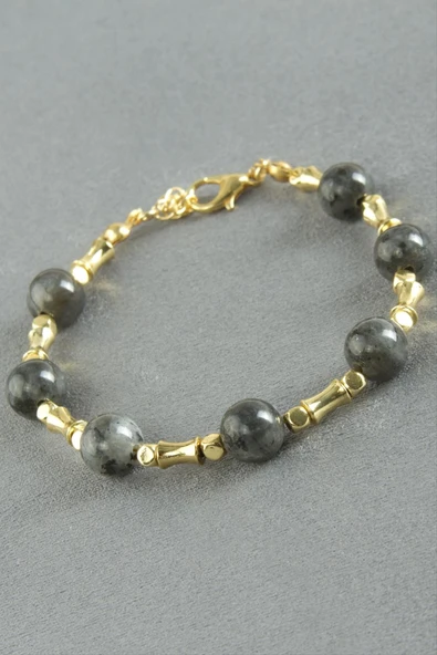 Ceyt Taşlı Metal Bileklik - Resim 4